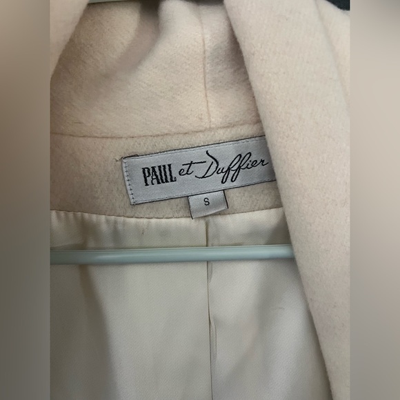 Paul et Duffier Wool Coat Cream Colored - Picture 4 of 13